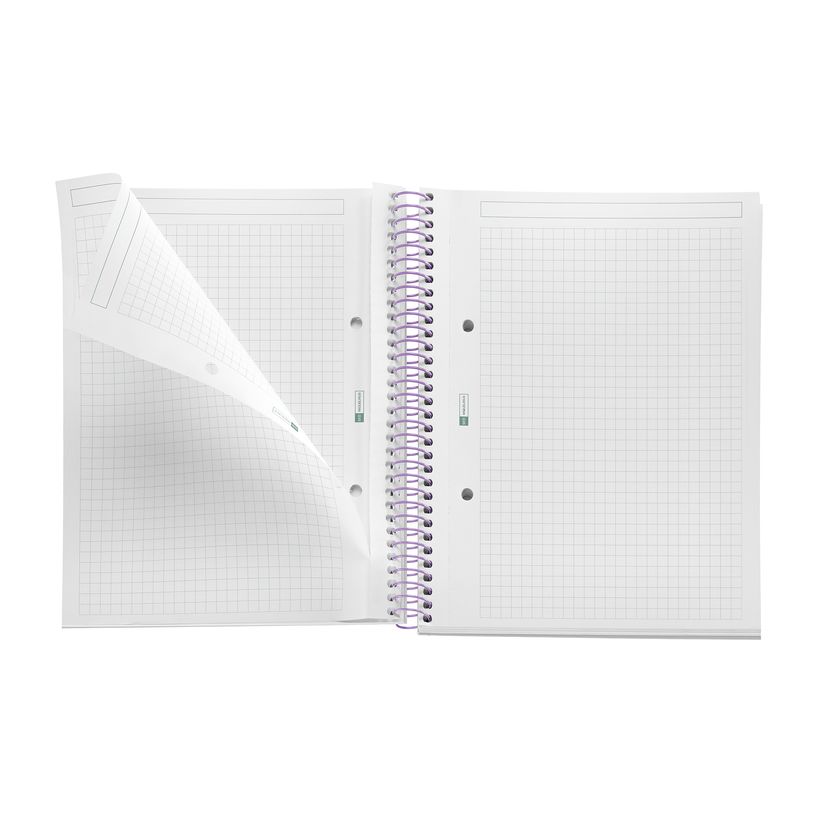 8422593045343-Miquelrius Notebook Between the lines - Cahier à spirale - A5 - 80 feuilles - petits carreaux (5x5 mm)--3