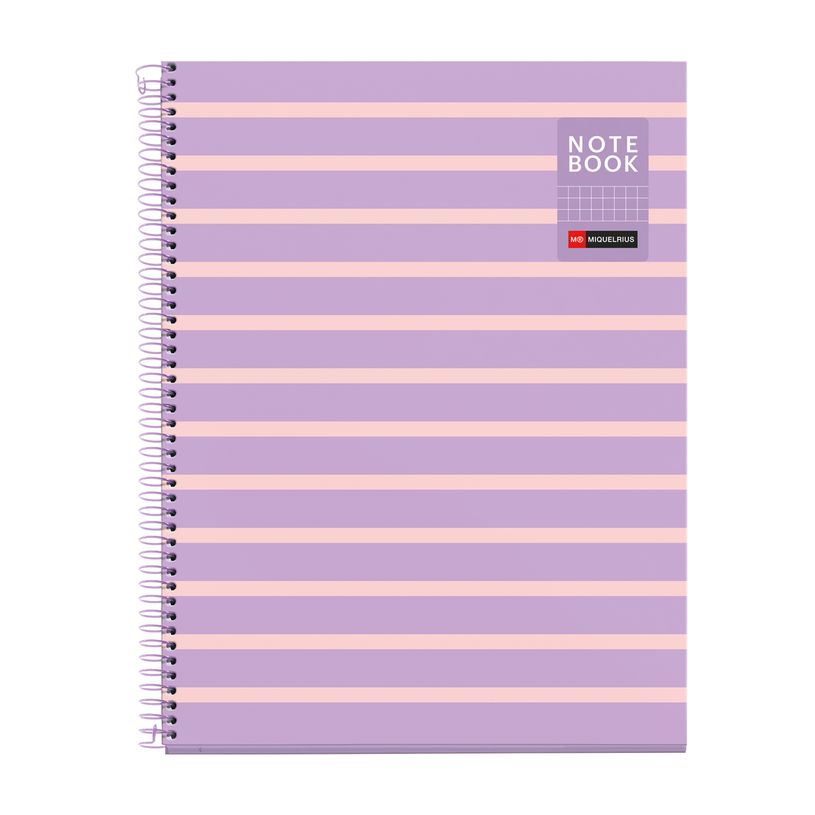 8422593045145-Miquelrius Notebook Between the lines - Cahier à spirale - A4 - 80 feuilles - petits carreaux (5x5 mm)--0