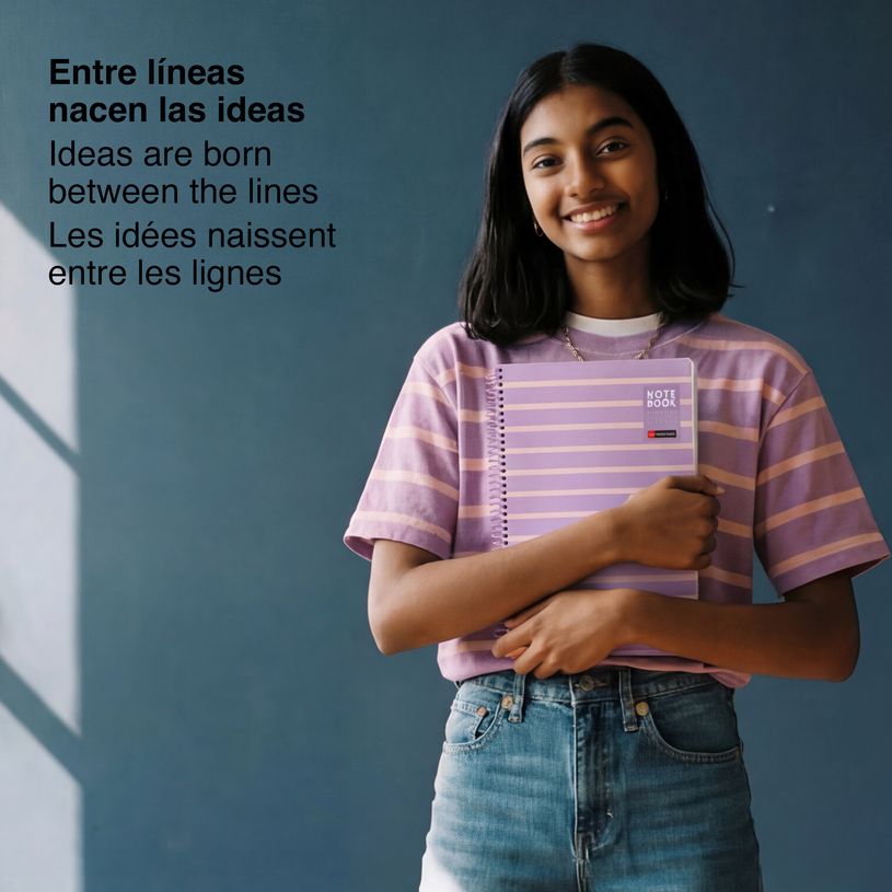 8422593045145-Miquelrius Notebook Between the lines - Cahier à spirale - A4 - 80 feuilles - petits carreaux (5x5 mm)--6