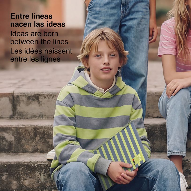 8422593045152-Miquelrius Notebook Between the lines - Cahier à spirale - A4 - 80 feuilles - petits carreaux (5x5 mm)--6