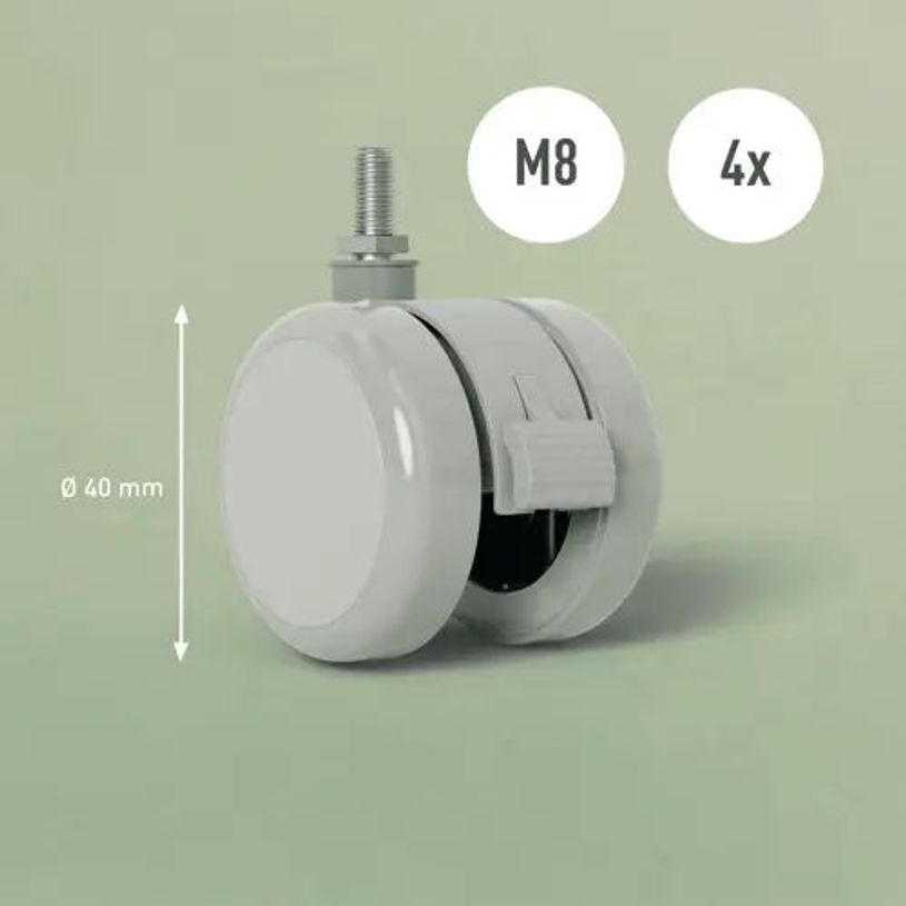 4002432142262-4 Roulettes pour bureau électrique compact assis-debout Leitz Ergo--1