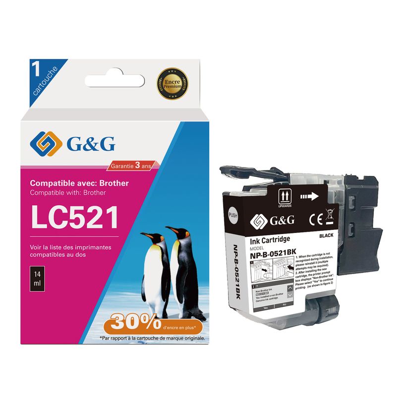 6937173489520-Cartouche compatible Brother LC521 - noir - G&G--0