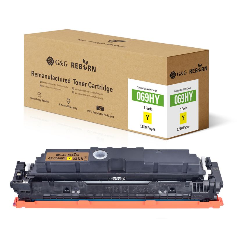 6937173440095-Cartouche laser remanufacturée Canon 069H - Jaune - G&G--0