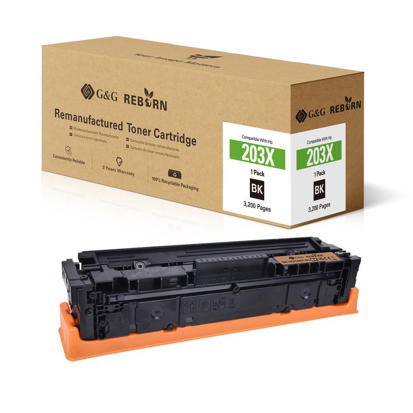 6942383121191-Cartouche laser remanufacturée HP 203X - noir - G&G--0