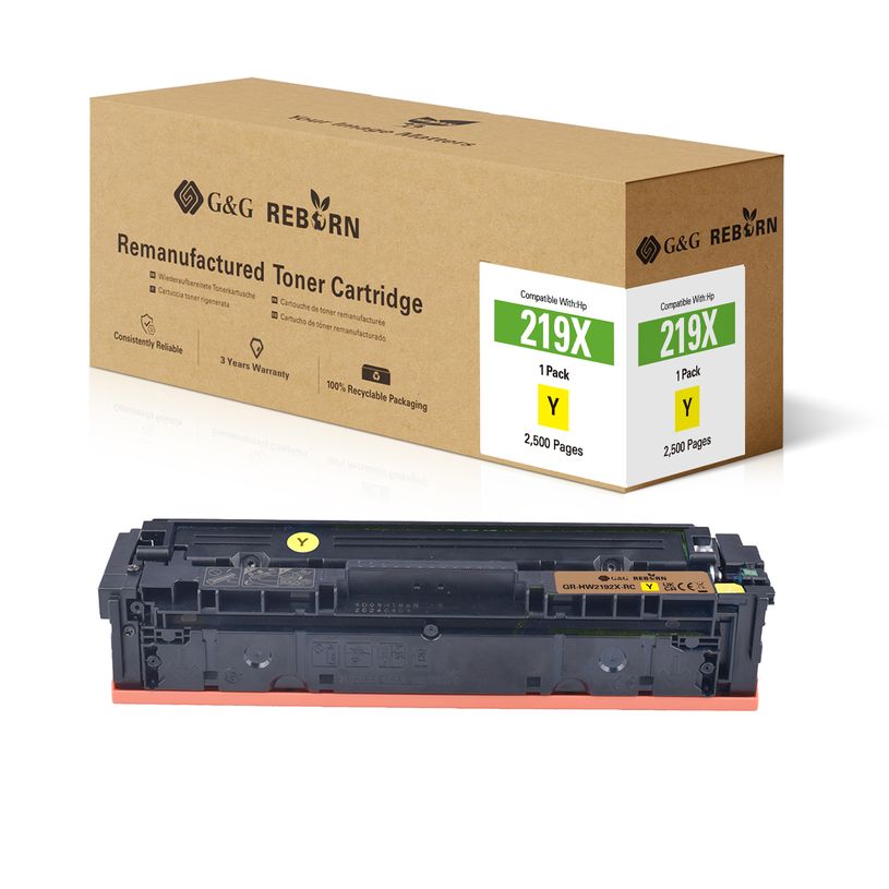6937173433790-Cartouche laser remanufacturée HP 219X - Jaune - G&G--0