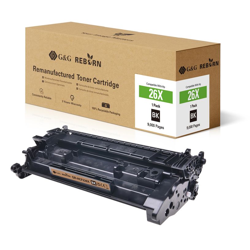 6937173439976-Cartouche laser remanufacturée HP 26X - noir - G&G--2