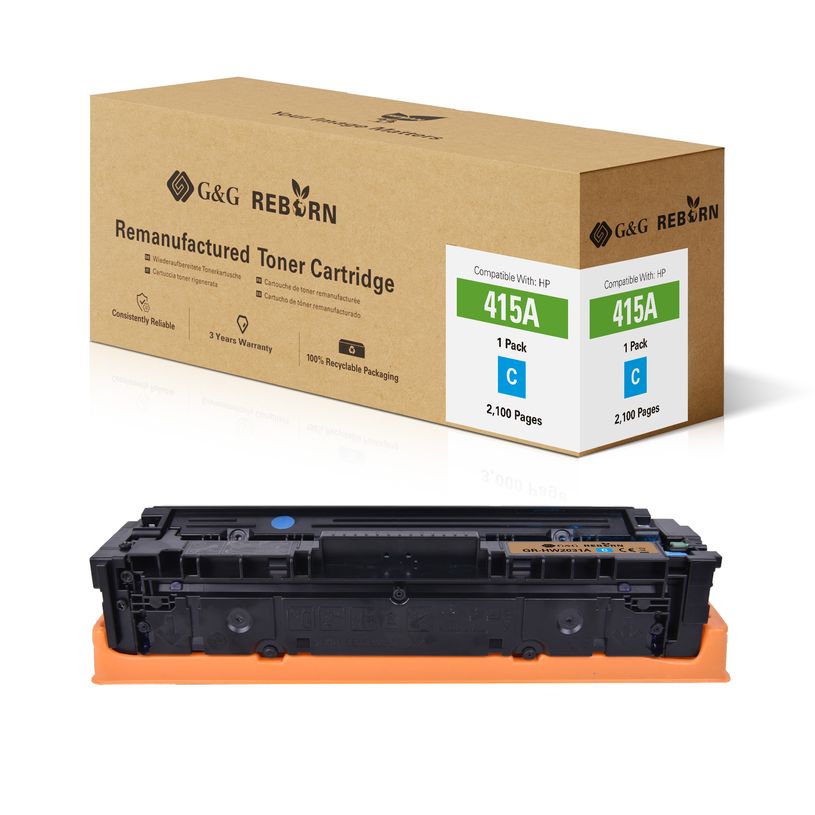 6942383124635-Cartouche laser remanufacturée HP 415A - cyan - G&G--1