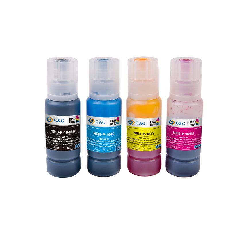 6937173409092-Cartouche compatible Epson EcoTank 104 - pack de 4 - noir, jaune, cyan, magenta - G&G 104 - noir, cyan, mag--2