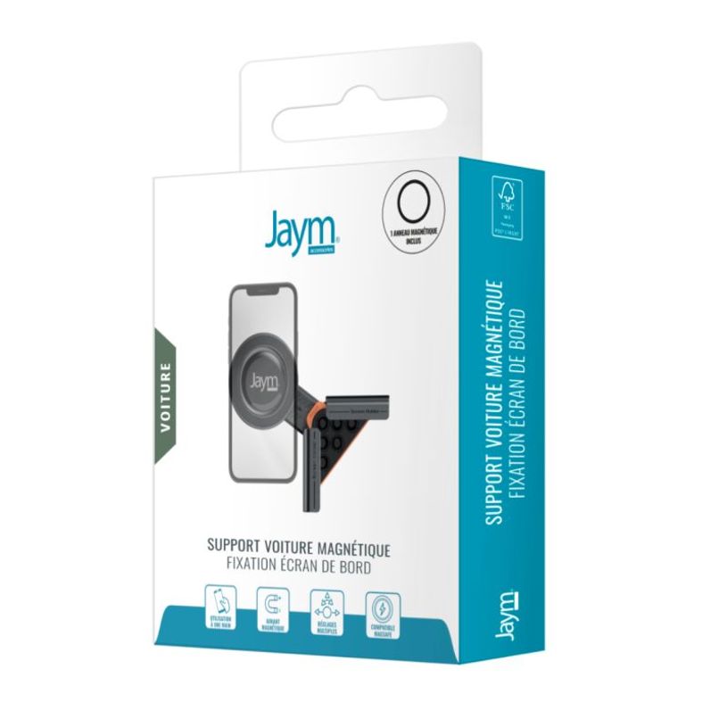 3701263535298-Jaym - Support voiture magnétique - MagSafe - Fixation écran de bord--6