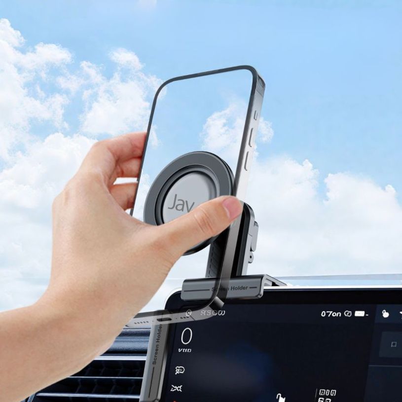 3701263535298-Jaym - Support voiture magnétique - MagSafe - Fixation écran de bord--4