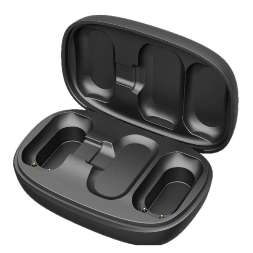 6942297141261-Devia - Pack 2 microphones cravate 2-en-1 sans fil - Boîtier de recharge - Transmetteur USB-C - noir--1
