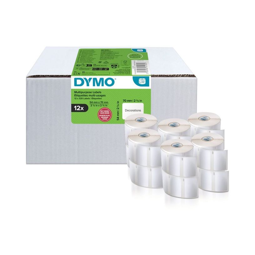 3026982341853-DYMO - 12 rouleaux de 320 étiquettes - 54 x 70 mm - blanc-P_405271243_1-1