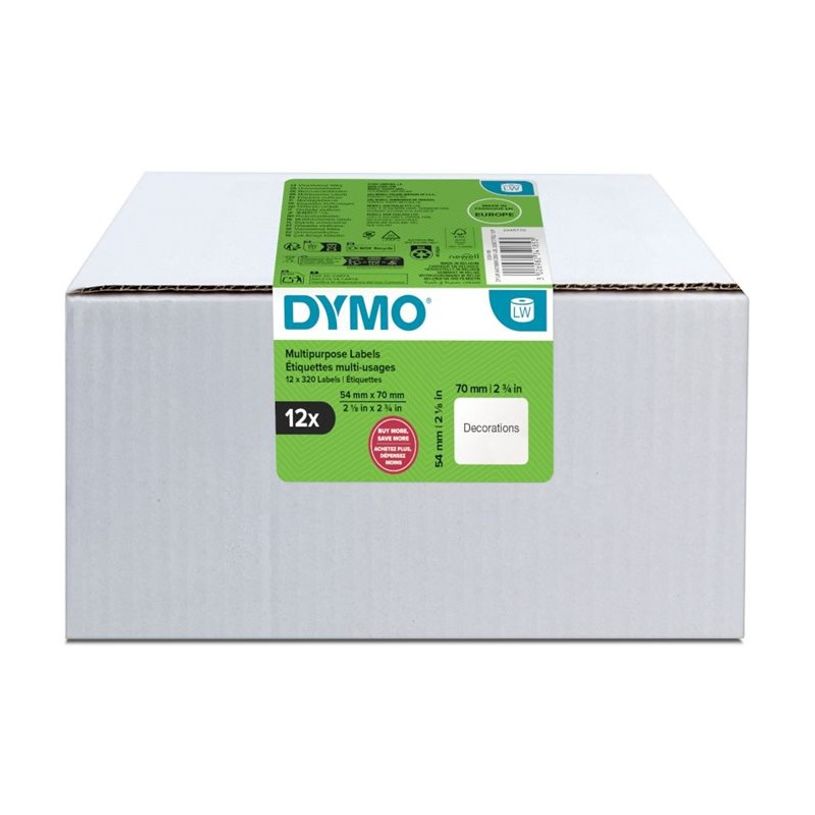 3026982341853-DYMO - 12 rouleaux de 320 étiquettes - 54 x 70 mm - blanc-P_405271243_2-0