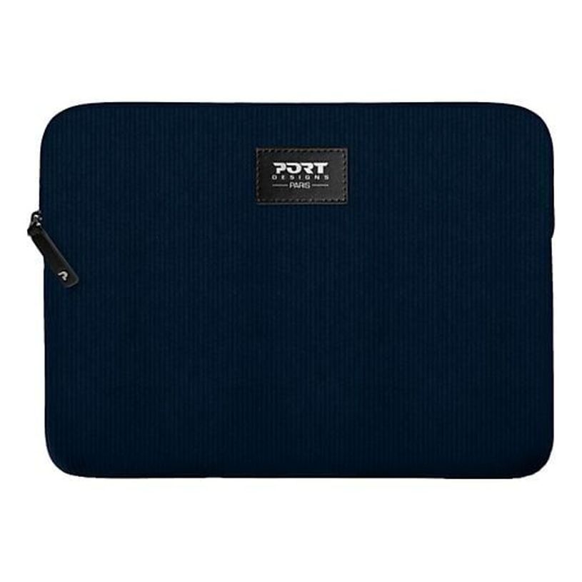 3567041407214-Port Designs Milano II - Housse d'ordinateur portable 13"–14" - Velours côtelé - Bleu -P_405271888_4-1