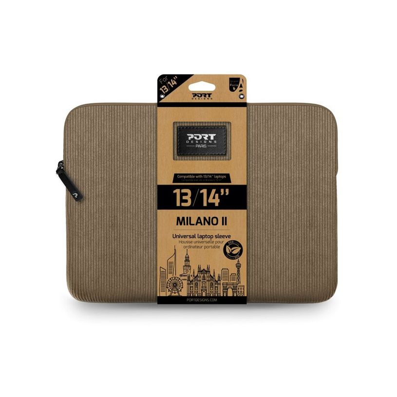 3567041407238-PORT Designs Milano II - Housse d'ordinateur portable 13''–14'' - Velours côtelé - Des-P_405271890_2-0