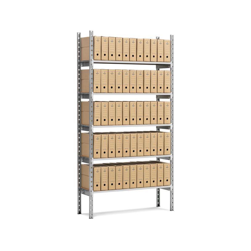 5600896560791-Paperflow Rang'ECO - rayonnage 5 tablettes - H200xL100xP34 cm - élément de départ--1
