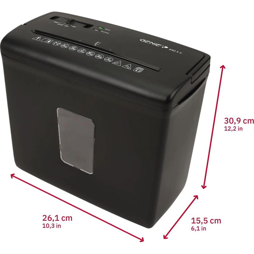 4030152955831-Genie 440X II - destructeur de documents coupe croisée - 4 feuilles - Corbeille 9 litres ---1