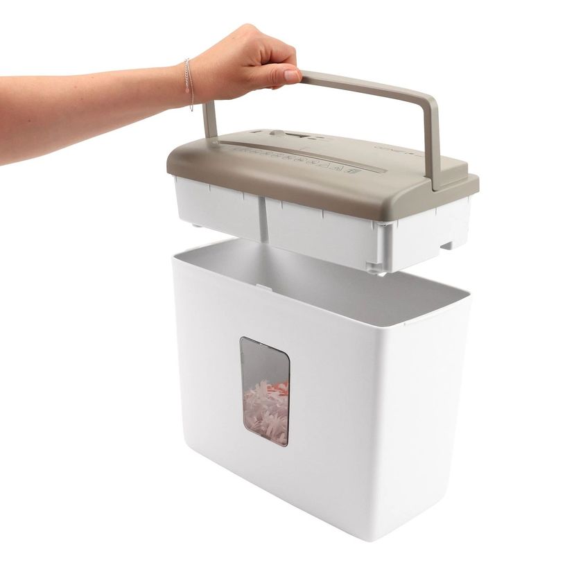 4030152955855-Genie 440X II - destructeur de documents coupe croisée - 4 feuilles - Corbeille 9 litres - blanc--3