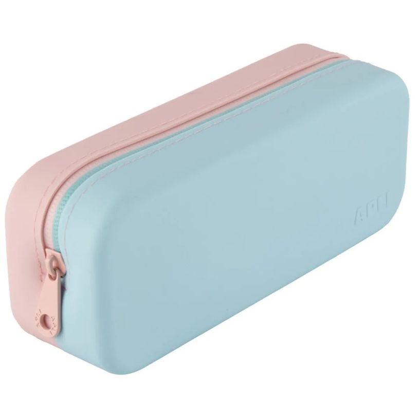 8410782206491-NORDIK - Trousse Silicone - 1 Compartiment - Bleu Rose--0