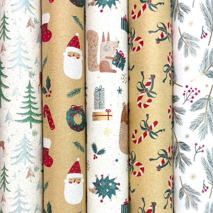 5404019389166-Viquel - 1 Rouleau de papier cadeau - 70 cm x 2 m - Winter--3