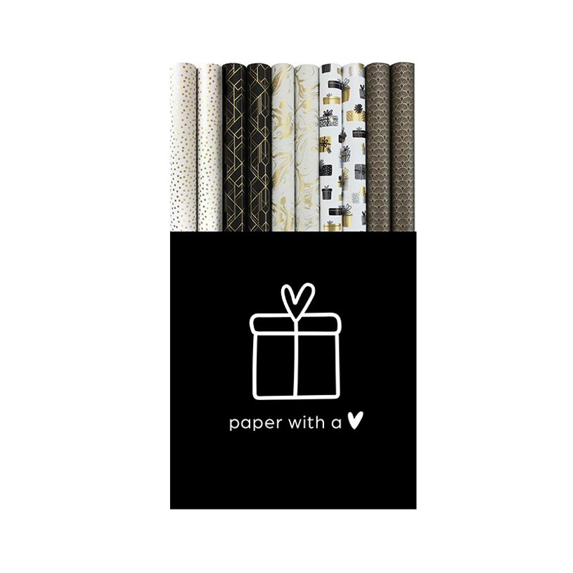 5404019361285-Viquel - 1 Rouleau de papier cadeau - 70 cm x 2 m - Gatsby--2