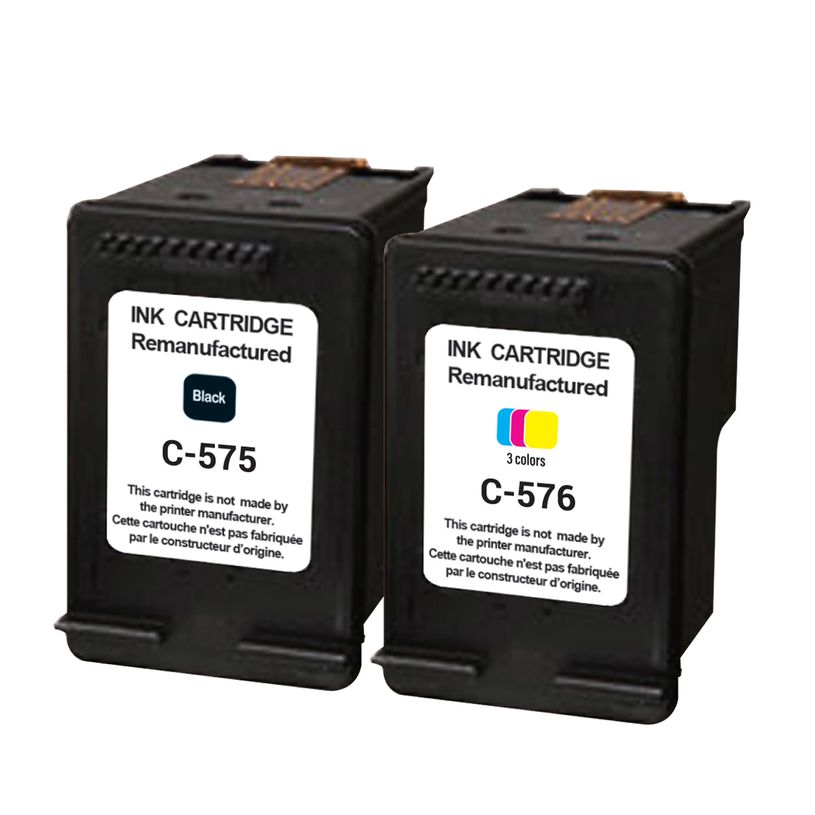 3584770703875-Cartouche remanufacturée Canon PG575/CL576 - noir, cyan, magenta, jaune -Uprint--1