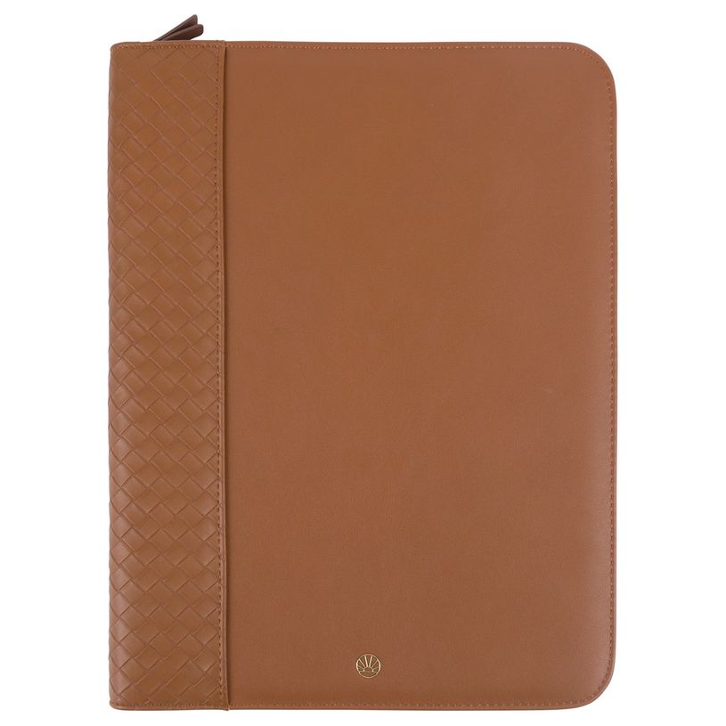 3664447227535-Oberthur Lisbonne - Conférencier à fermeture zippée - A4 - Camel--0