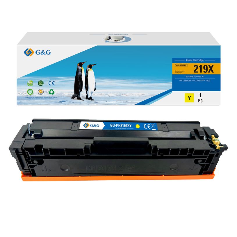 6937173420219-Cartouche laser compatible HP219X - jaune - G&G--1