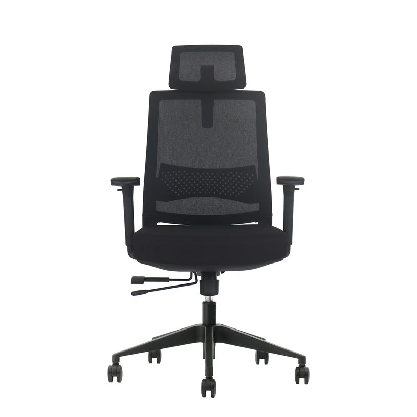 3661971078800-Fauteuil de bureau ARTY - accoudoirs réglables - appuie- tête - noir--2