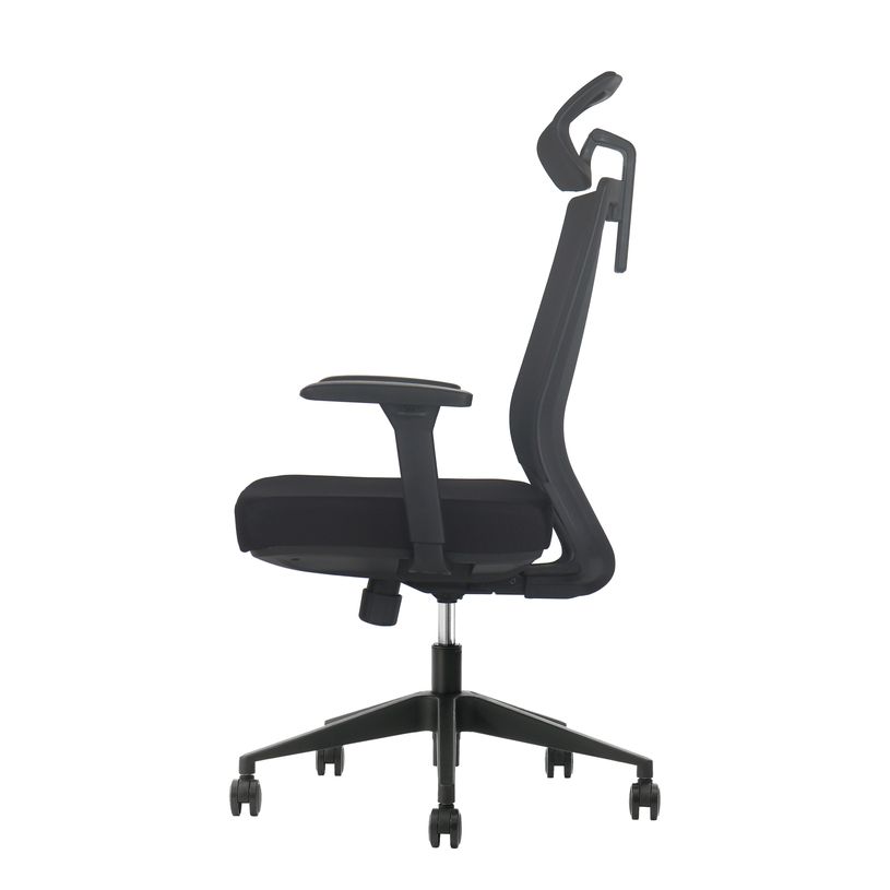 3661971078800-Fauteuil de bureau ARTY - accoudoirs réglables - appuie- tête - noir--4