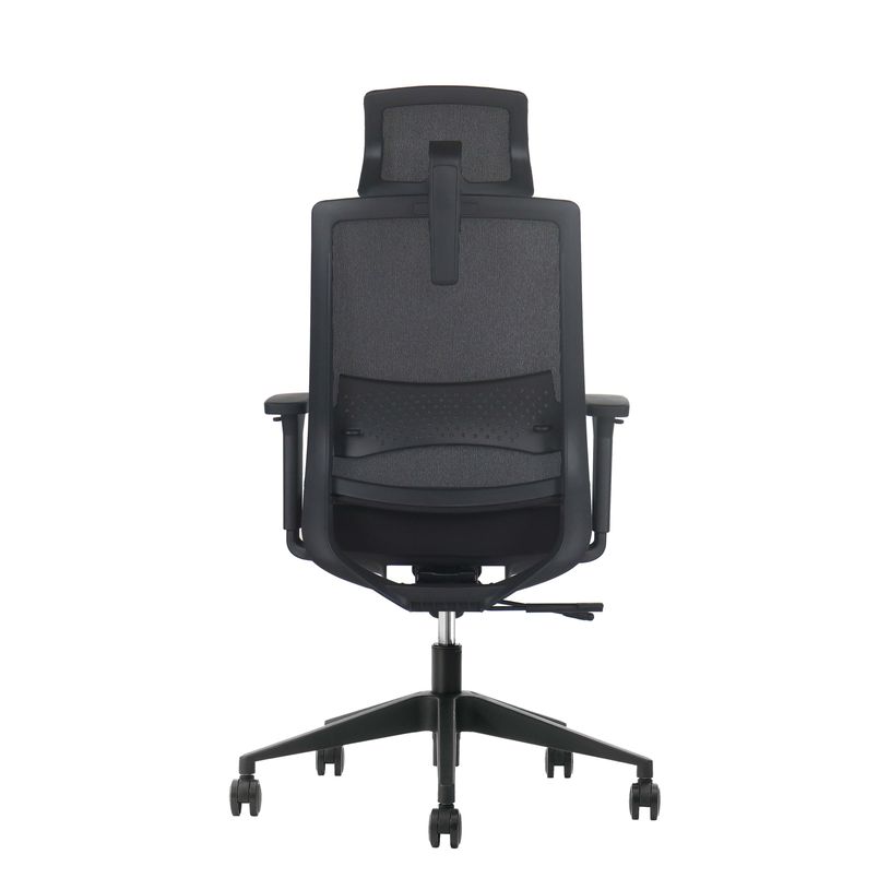 3661971078800-Fauteuil de bureau ARTY - accoudoirs réglables - appuie- tête - noir--3