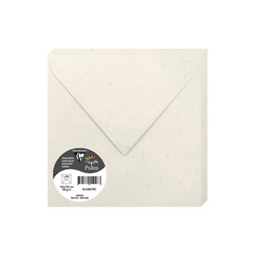 3329680550191-Clairefontaine Pollen Natura Collection - Enveloppe - 165 x 165 mm - en pointe - côté ouvert - im-P_405272319_2-0