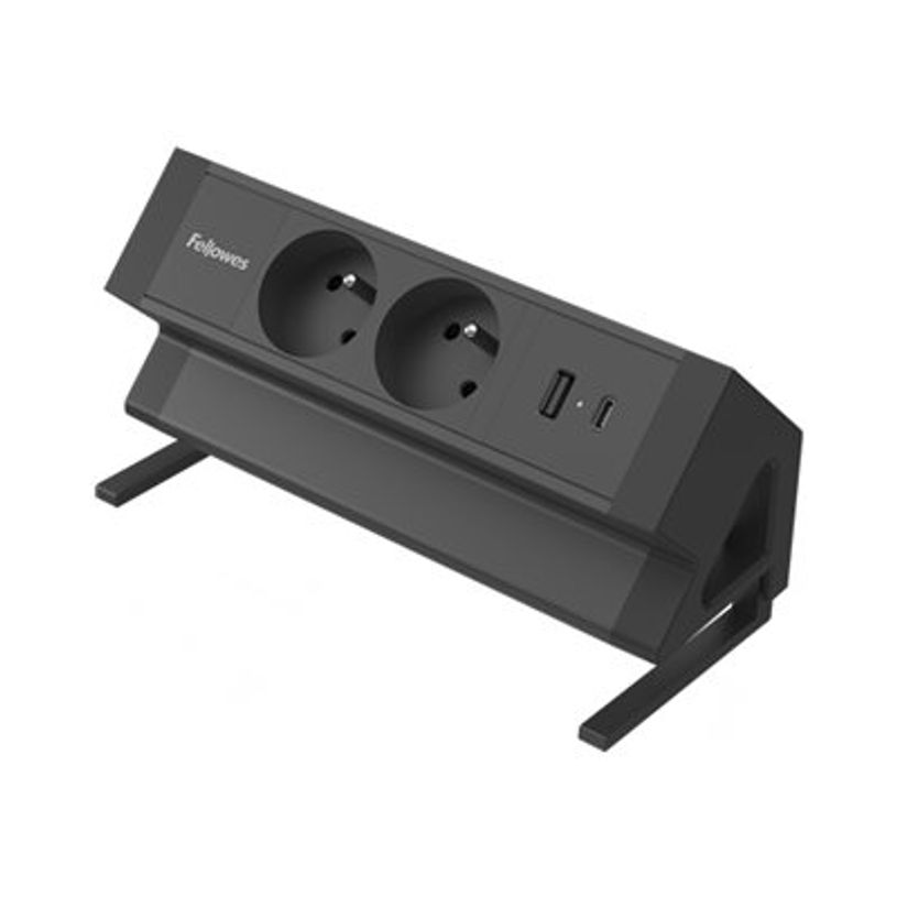 0043859806836-Fellowes Power Desk 2 - Coupe-circuit (montable sur pince) - connecteurs de sortie : 4 (2 x Type E, USB type-P_405272873_1-0