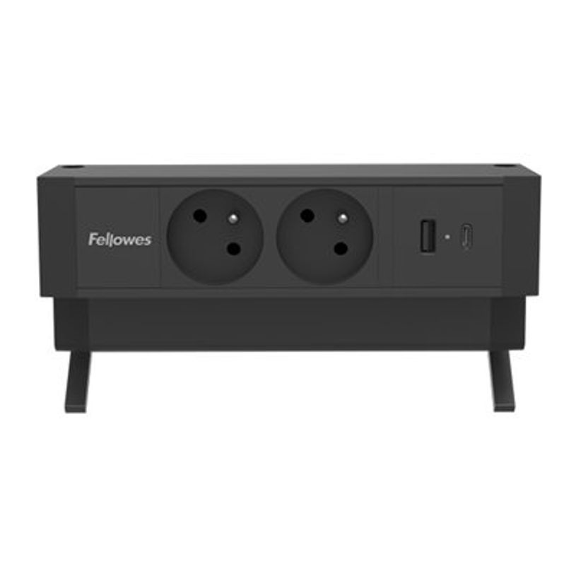 0043859806836-Fellowes Power Desk 2 - Coupe-circuit (montable sur pince) - connecteurs de sortie : 4 (2 x Type E, USB type-P_405272873_9-1