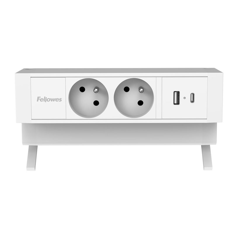 0043859806843-Fellowes Power Desk 2 - Coupe-circuit (montable sur pince) - connecteurs de sortie : 4 (2 x Type E, USB type -P_405272874_3-1