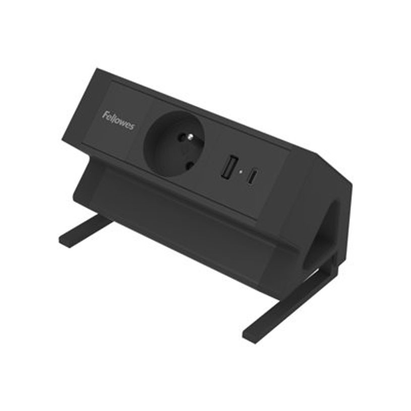 0043859806737-Fellowes Power Desk - Coupe-circuit (montable sur pince) - 30 watt - connecteurs de sortie : 1 (Type E, U-P_405272876_1-0