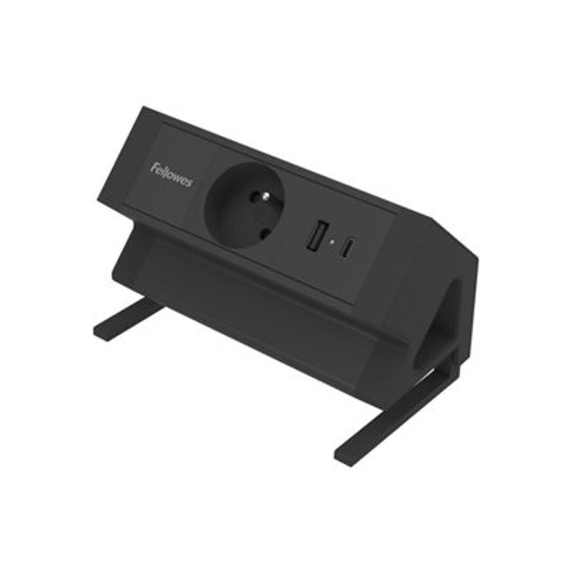 0043859806737-Fellowes Power Desk - Coupe-circuit (montable sur pince) - 30 watt - connecteurs de sortie : 1 (Type E, U-P_405272876_2-5