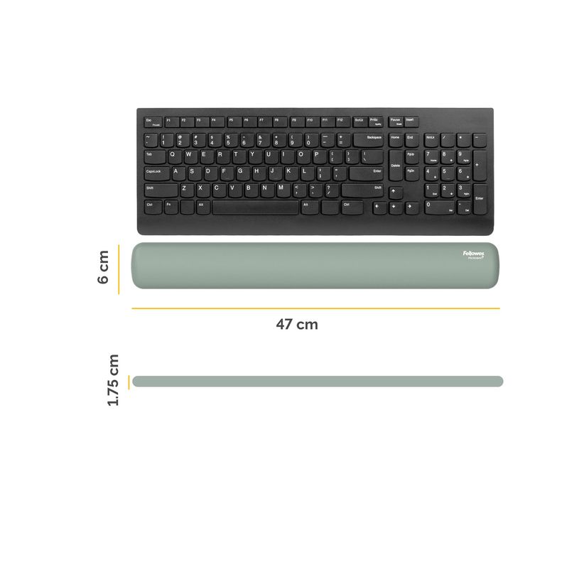0043859812363-Fellowes Breyta - Repose-poignet pour clavier - vert gris-P_405272894_3-1