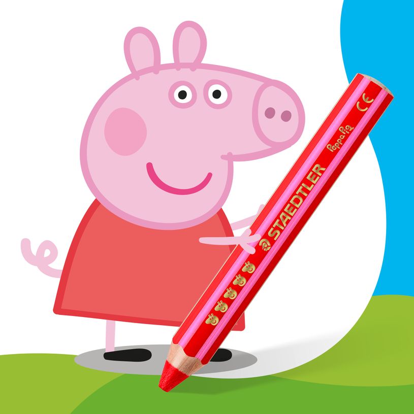4007817179536-STAEDTLER - Noris® junior – Pack de 6 crayons de couleur 3-en-1 Peppa Pig--2