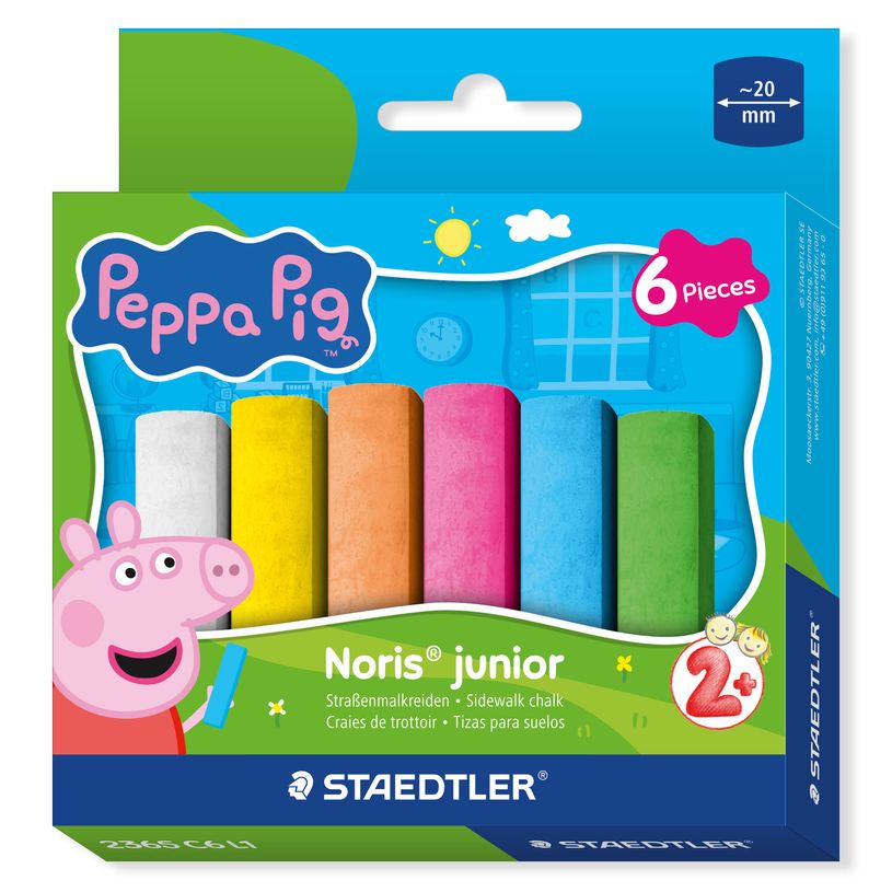 4007817179659-STAEDTLER - Noris® junior – Pack de 6 craies de trottoir Peppa Pig--0