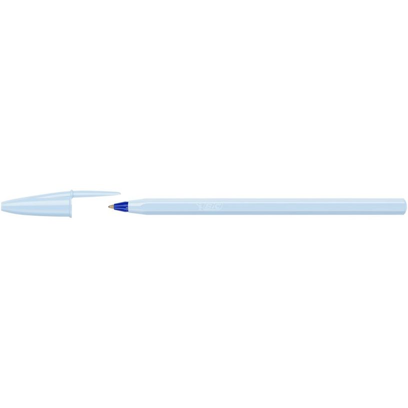 3086124135405-BIC - Stylo Bille - Cristal Pastel - Corps Bleu - Encre Bleue - Moyenne--0