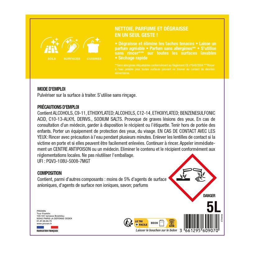 3661295609070-Jex Professionnel triple action - Détergent, dégraissant et désodorisant -  fraîcheur citron - 5L--1
