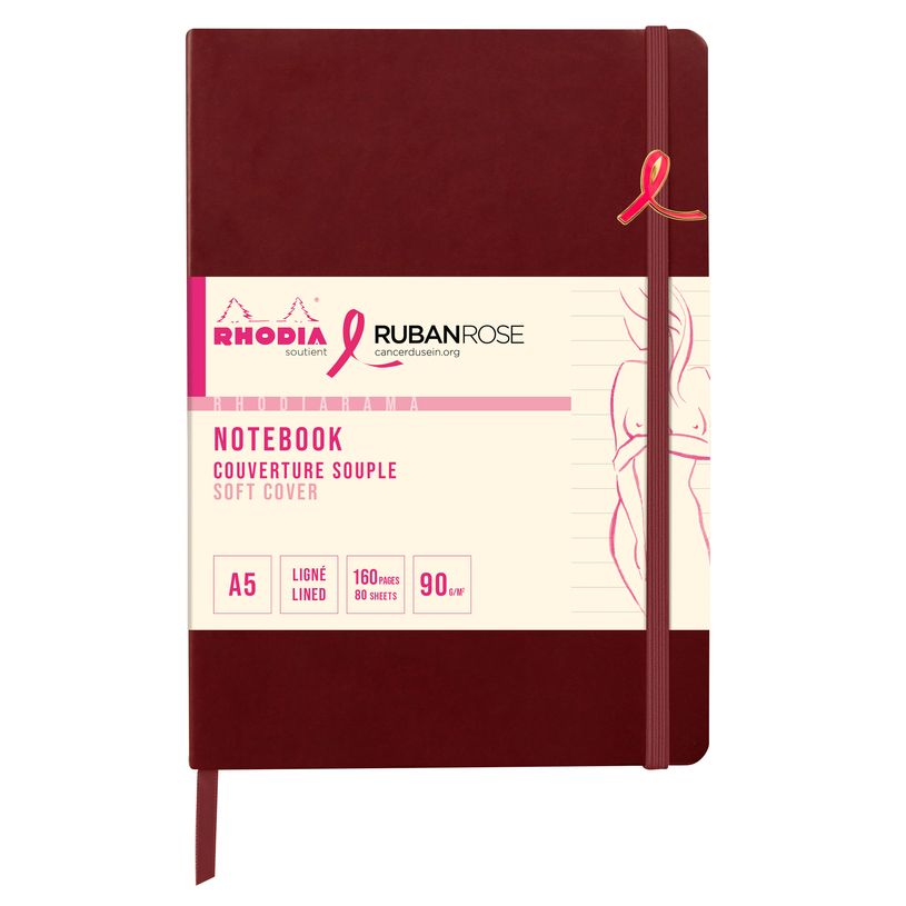 3663619252252-Rhodia - Carnet A5 ligné - 14,8 x 21 cm - Lie de vin--0