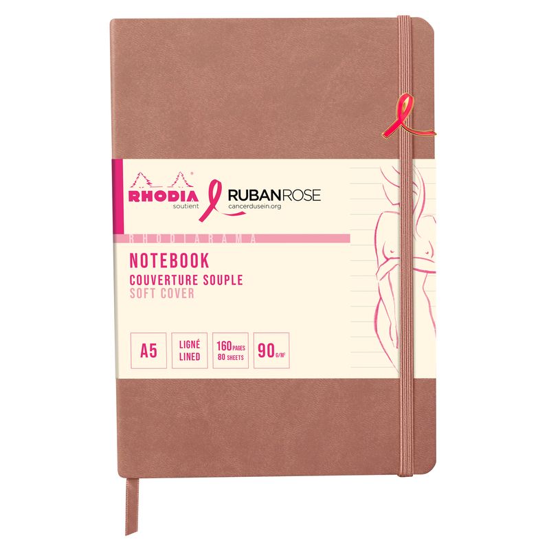 3663619252276-Rhodia - Carnet A5 ligné - 14,8 x 21 cm - Bois de rose--0