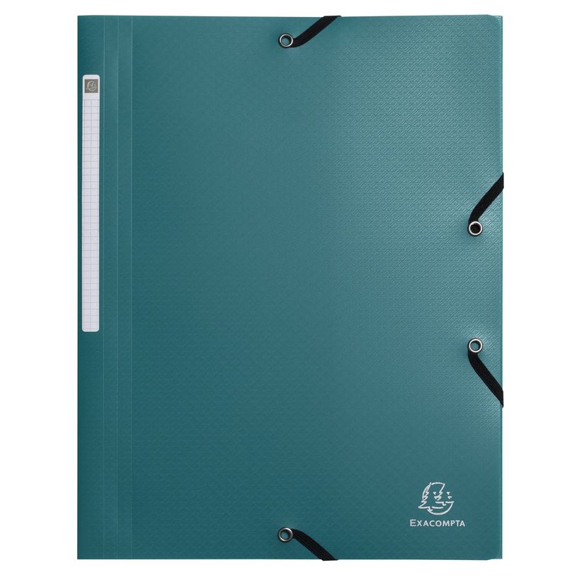 3130630557036-Carpeta con gomas Exacompta Opak A4 de polipropileno reciclado verde--0
