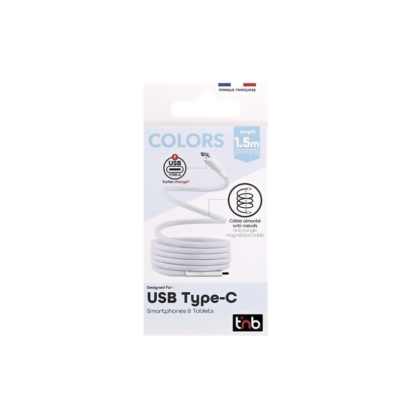 3303170118238-T'nB - Câble USB-C (M) pour USB-C (M) - 1.5 m - bleu--2
