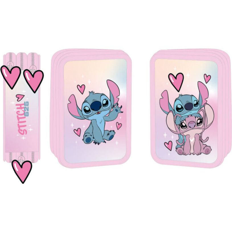 5411217164556- - Trousse - avec 3 compartiments - Lilo & Stitch Holographic--0