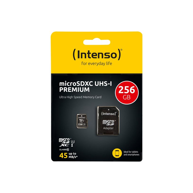 4034303028801-Intenso Premium - Carte mémoire flash (adaptateur microSDXC vers SD inclus) - 256 Go - UH-P_405273061_1-1