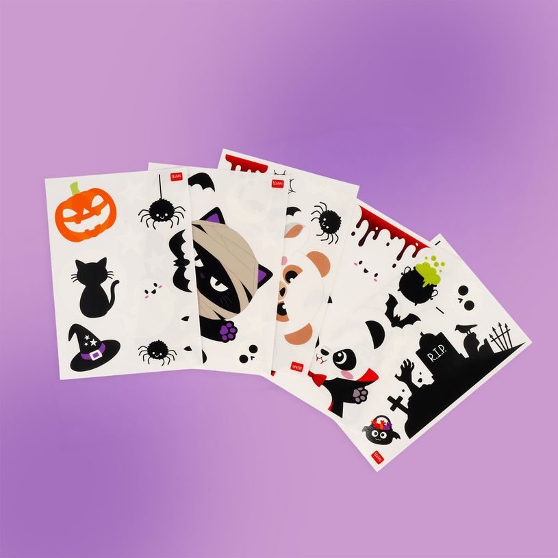8052694147716-LEGAMI - Set de 40 Autocollants Électrostatiques pour Fenêtre Halloween--1