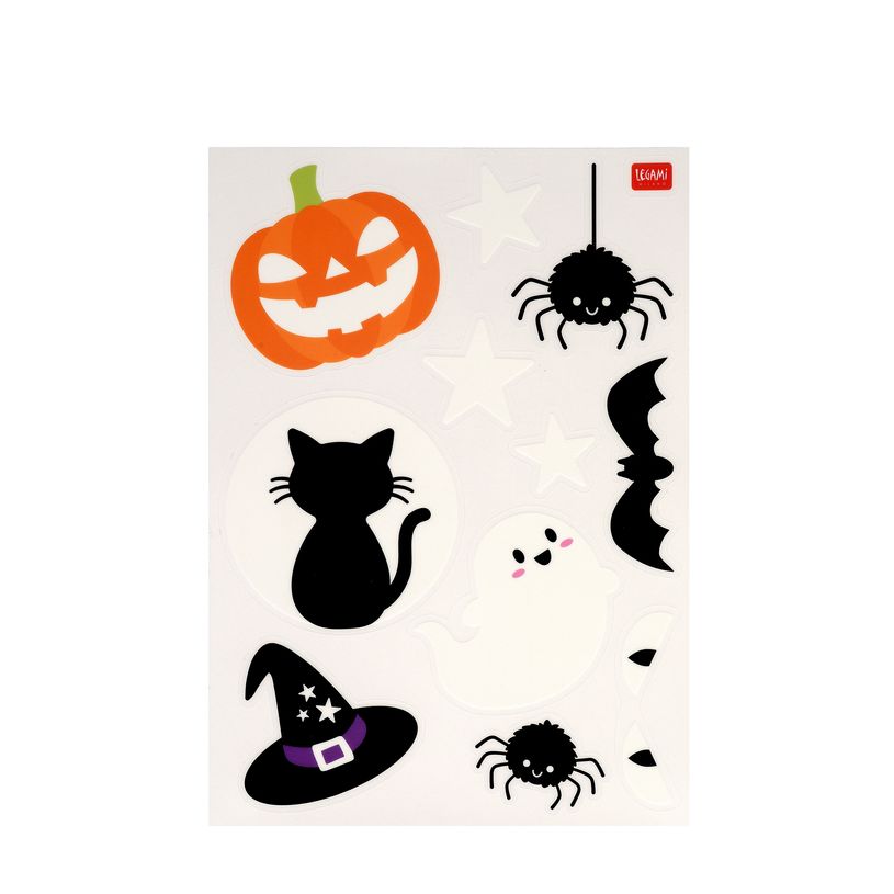 8052694147716-LEGAMI - Set de 40 Autocollants Électrostatiques pour Fenêtre Halloween--4